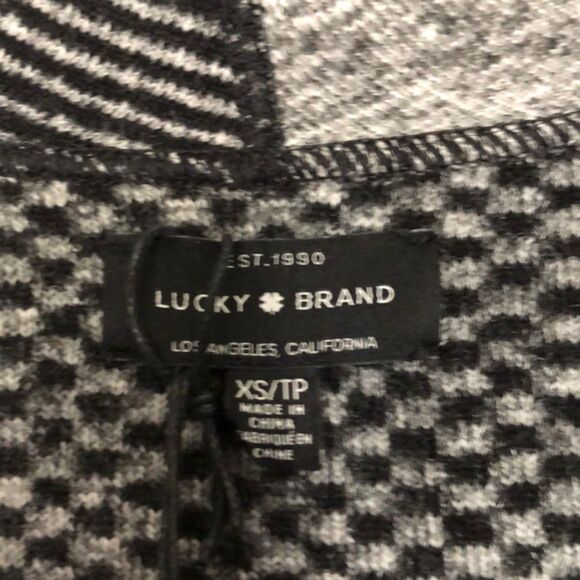 XS Lucky Brand Moto Knit Cardigan Sweater Jacket Asymmetrical NWT - Picture 6 of 9